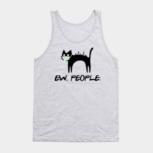 Ew, People Happy Halloween T-shirt for Witch and Cat Lovers Tank Top